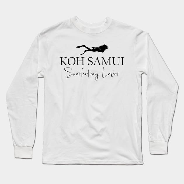 Koh Samui Snorkeling Lover Long Sleeve T-Shirt by BlueTodyArt